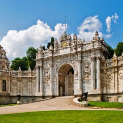 Dolmabahce with Bus and Boat